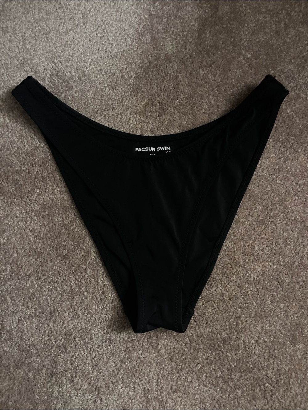 PacSun Swim Black High Leg Cheeky Bikini Bottoms
